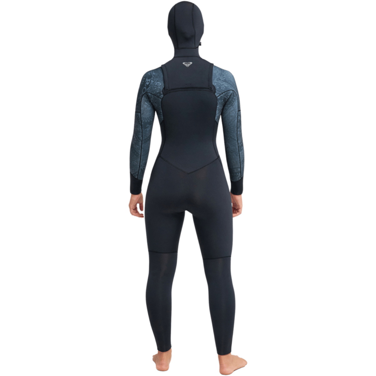 2026 Roxy Womens Swell Natural 5/4mm Chest Zip Hooded Wetsuit 26BW203503 - Bandana
